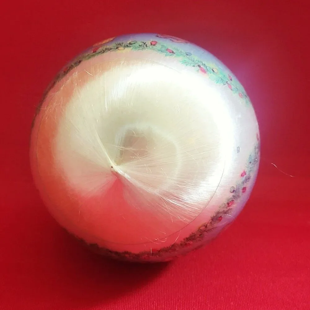 Vintage Hallmark Christmas Mouse Silk Ball Ornament 1977